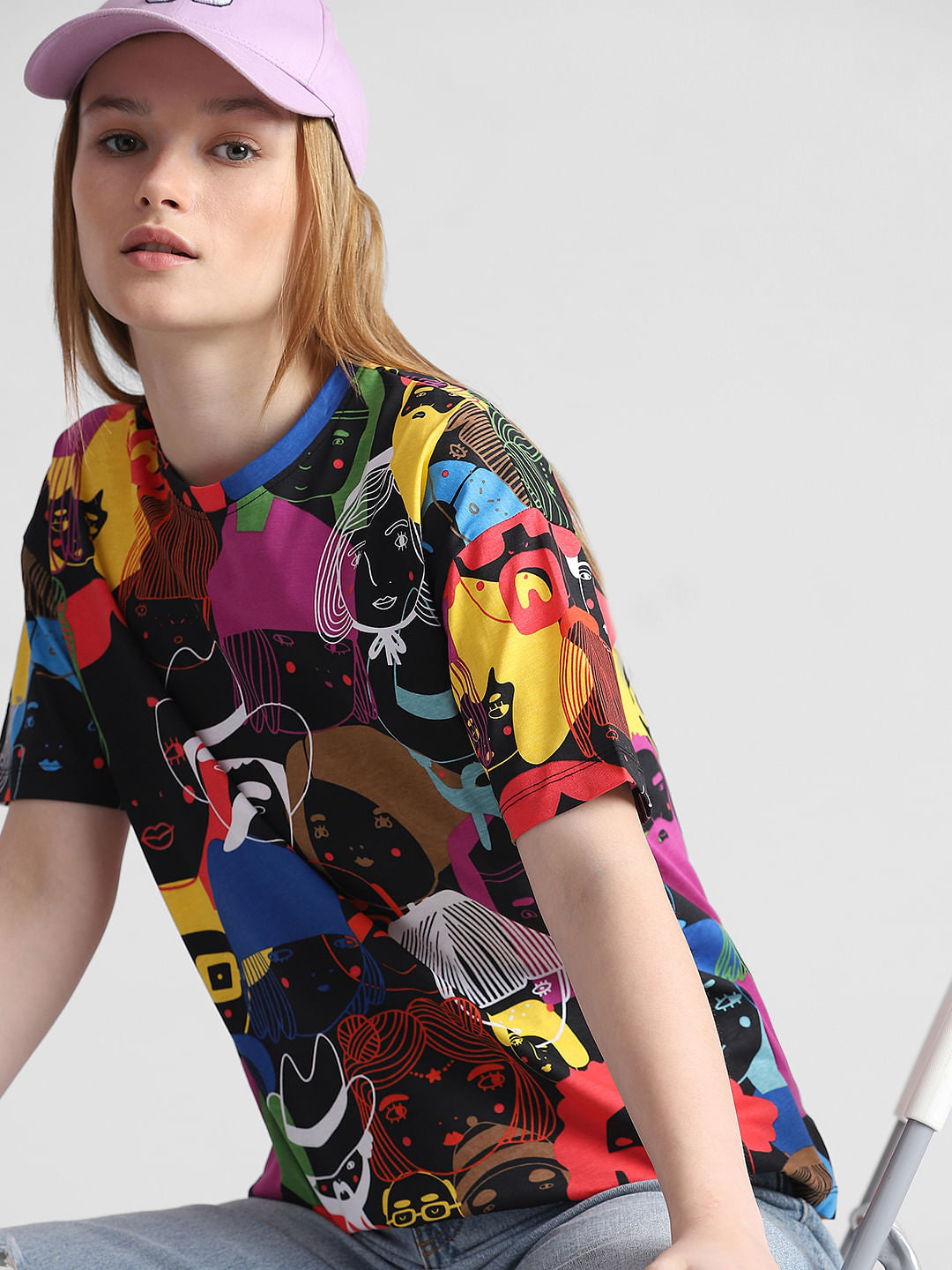 Black Graphic Print T-Shirt