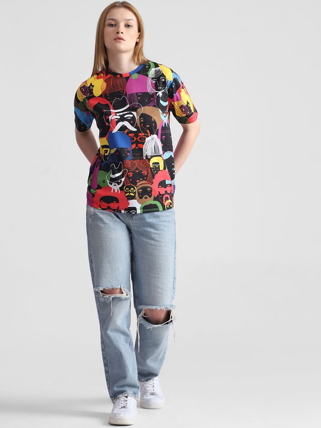 Black Graphic Print T-Shirt