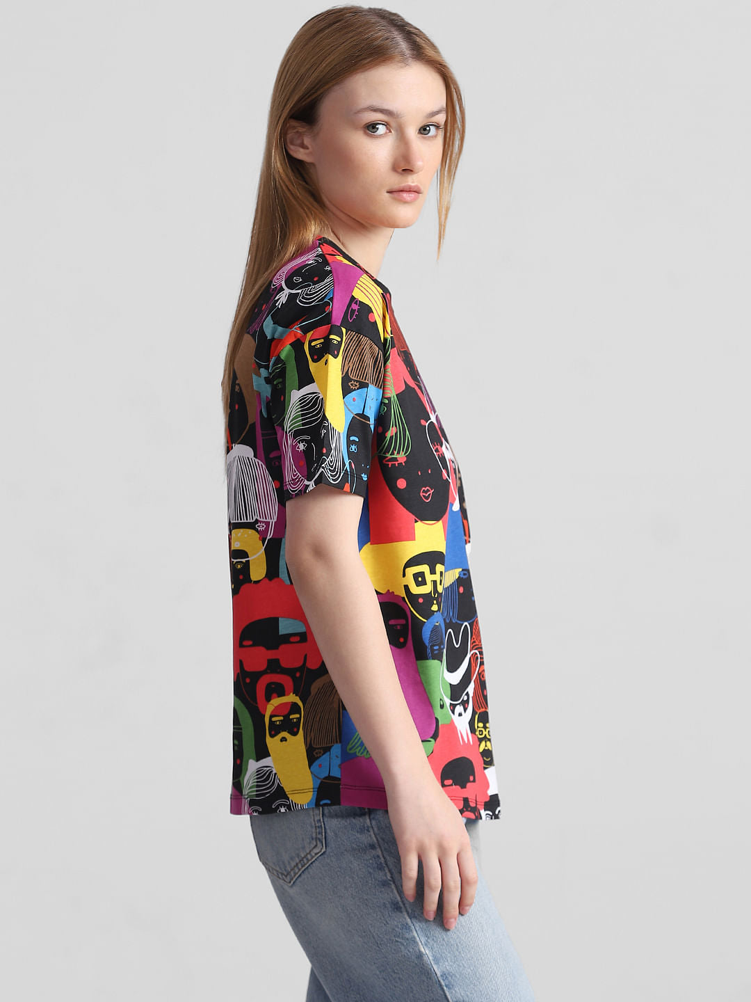 Black Graphic Print T-Shirt