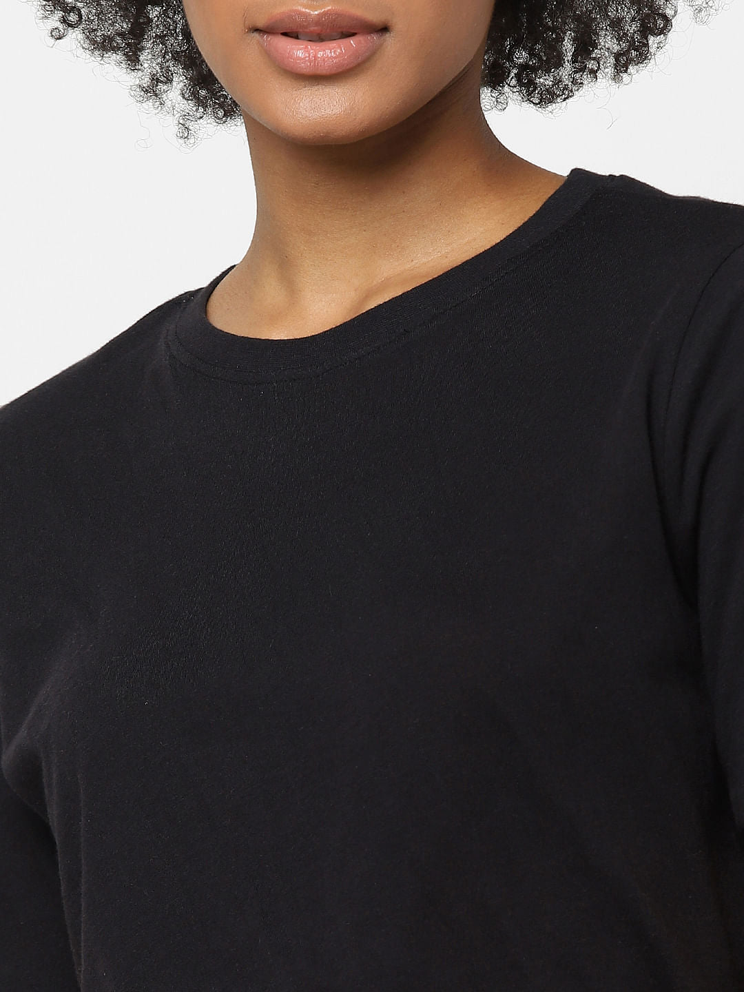 Black Reversible Cropped T-Shirt