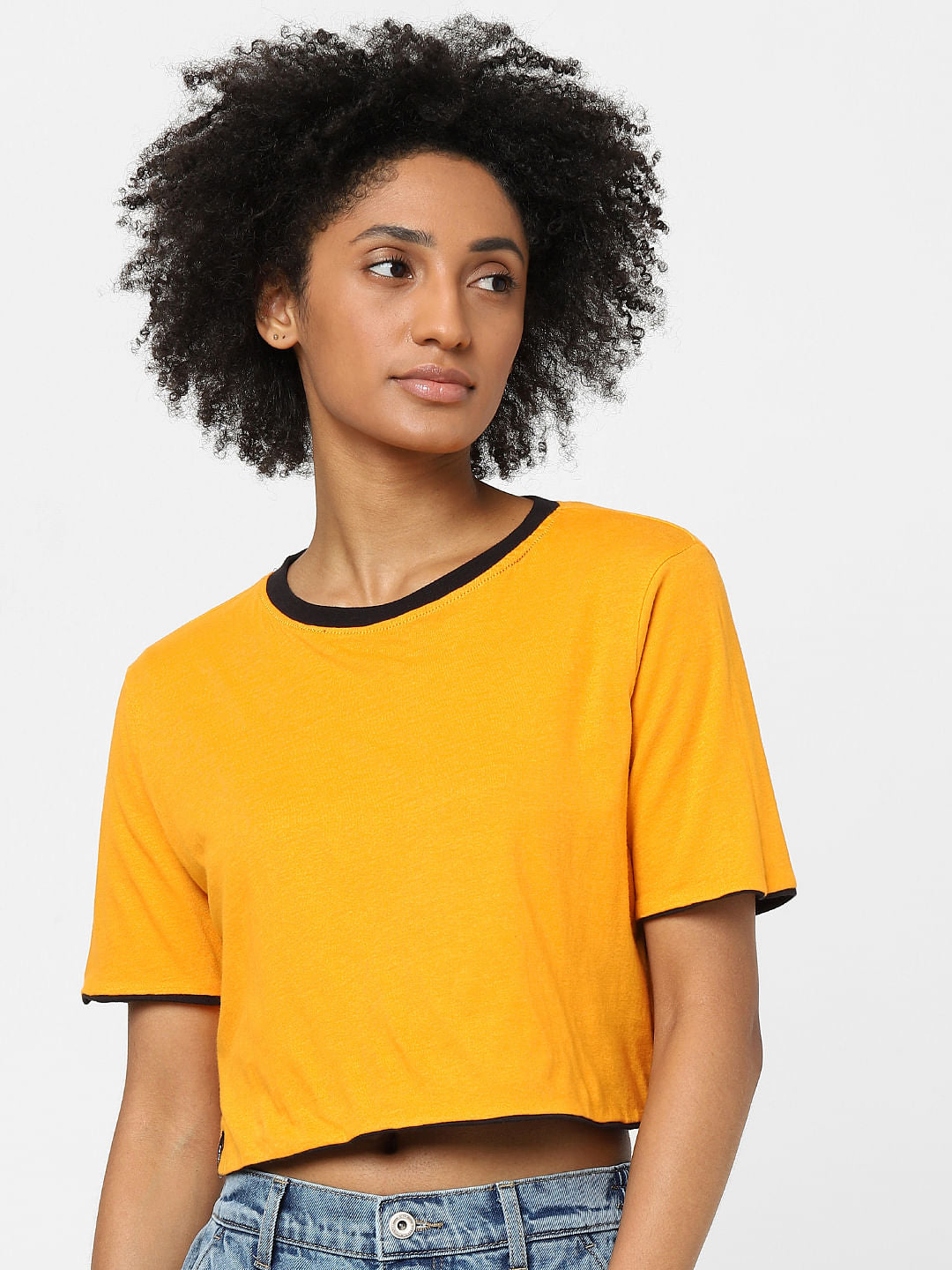 Black Reversible Cropped T-Shirt