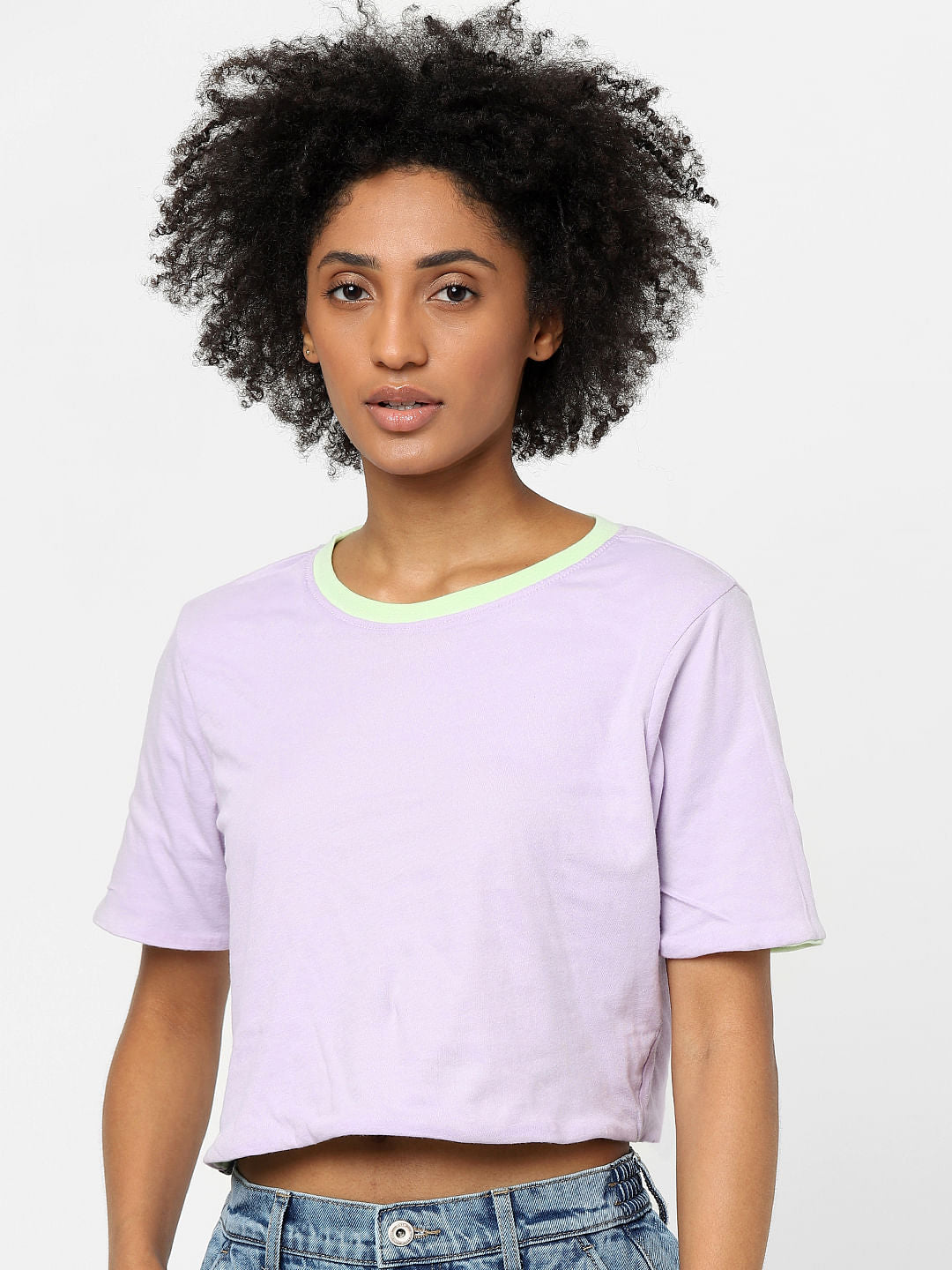 Green Reversible Cropped T-Shirt