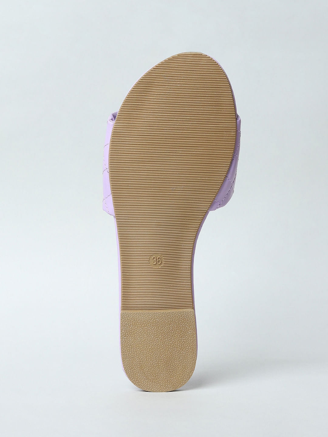 Purple Quilted Sandals