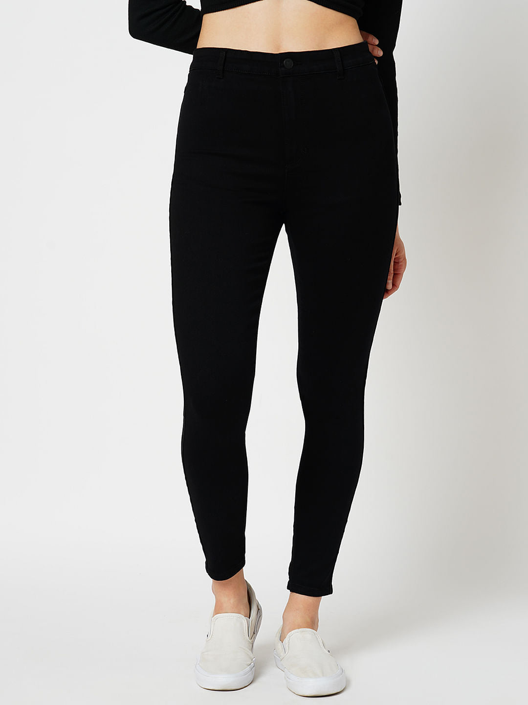 Jdy By Only Black High Rise Skinny Fit Jeans