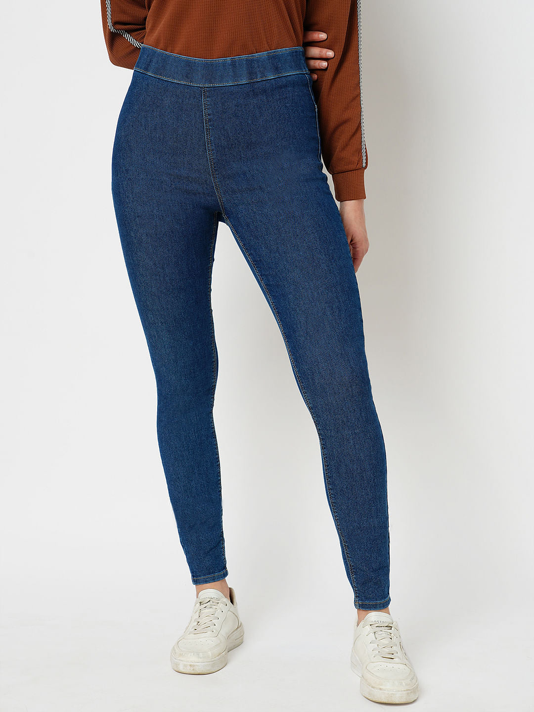 Jdy By Only Blue High Rise Super Skinny Jeggings