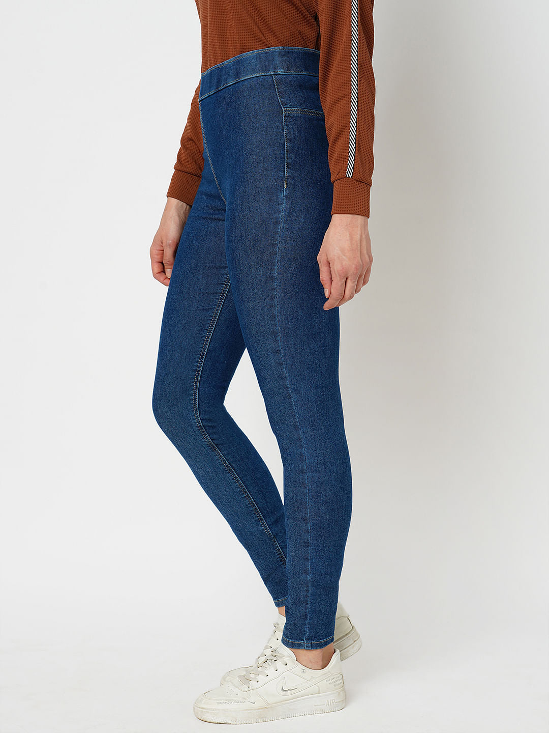 Jdy By Only Blue High Rise Super Skinny Jeggings