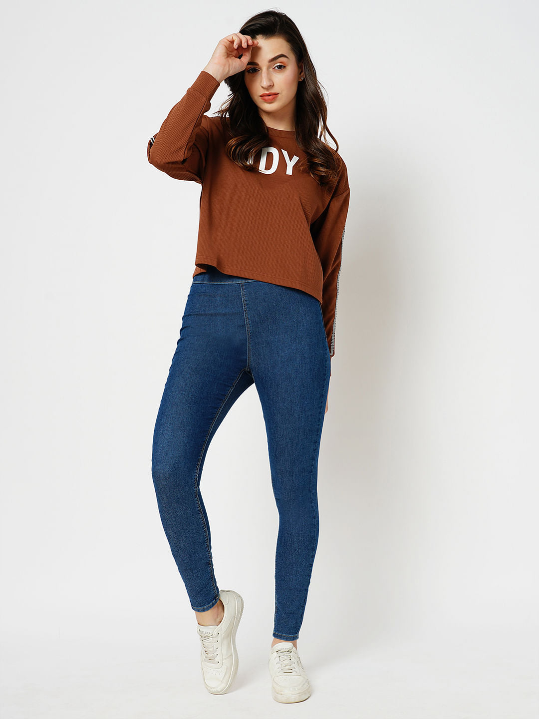 Jdy By Only Blue High Rise Super Skinny Jeggings