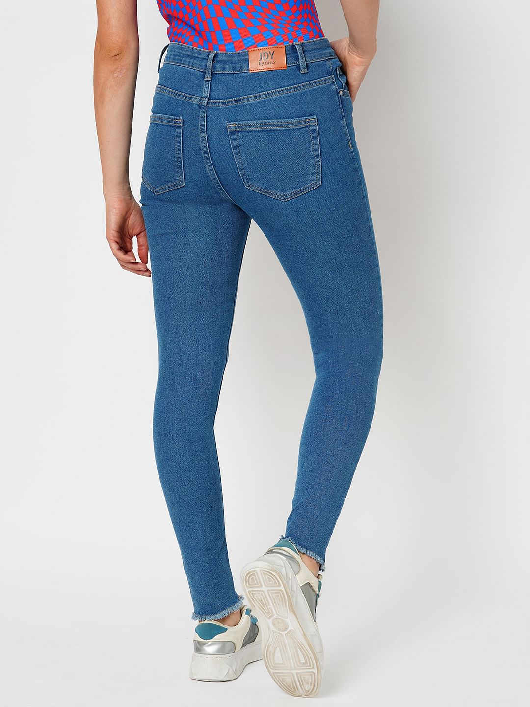 Jdy By Only Light Blue Mid Rise Skinny Jeans