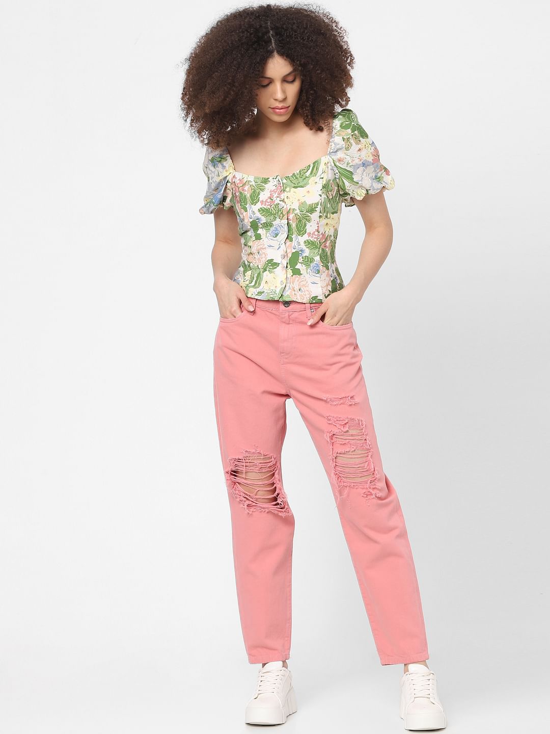 Off-White Floral Top