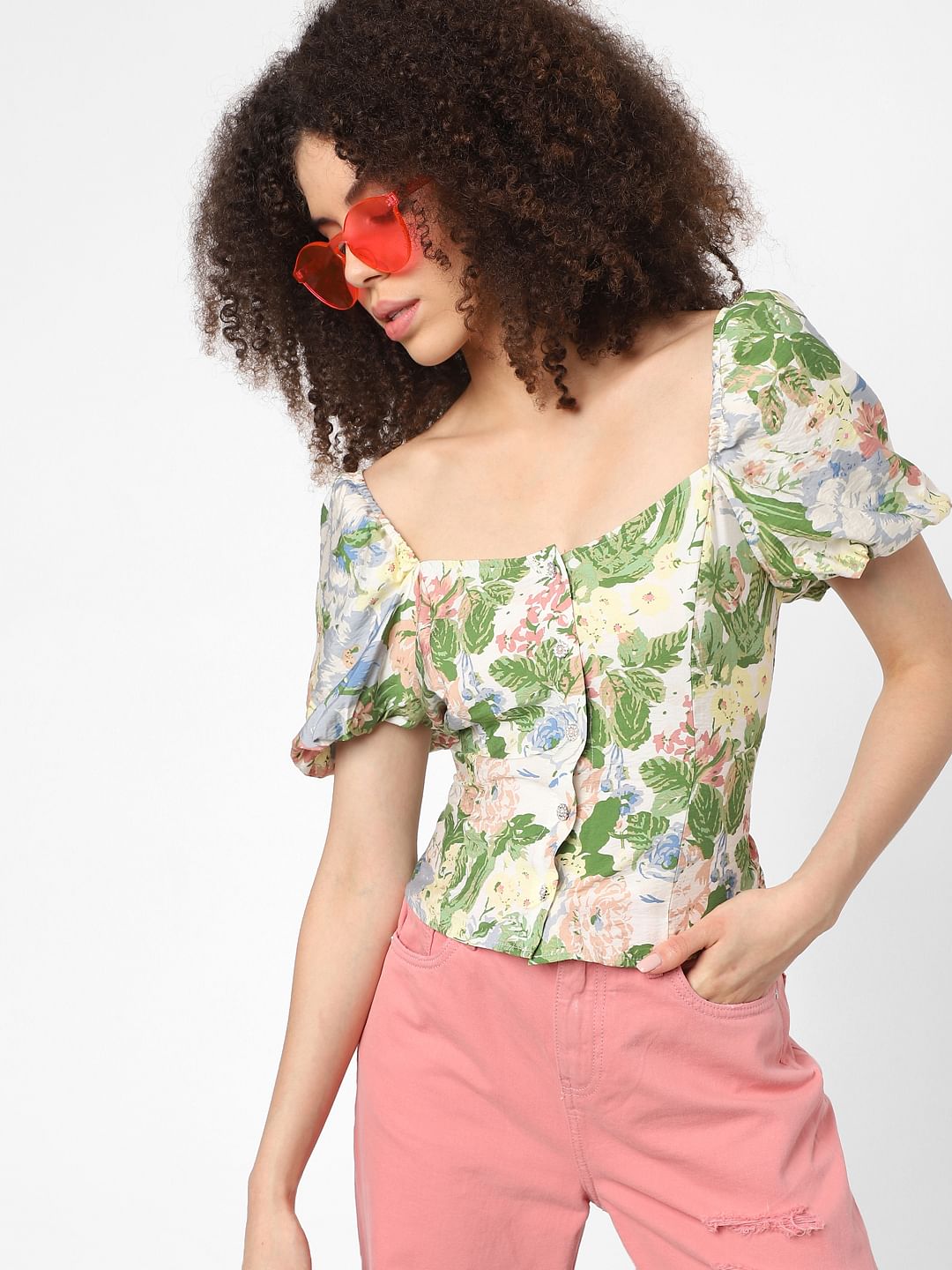Off-White Floral Top