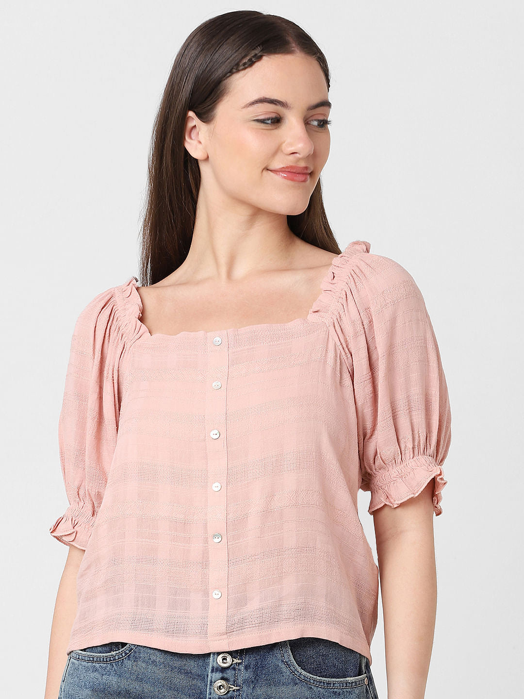 Pink Off Shoulder Top