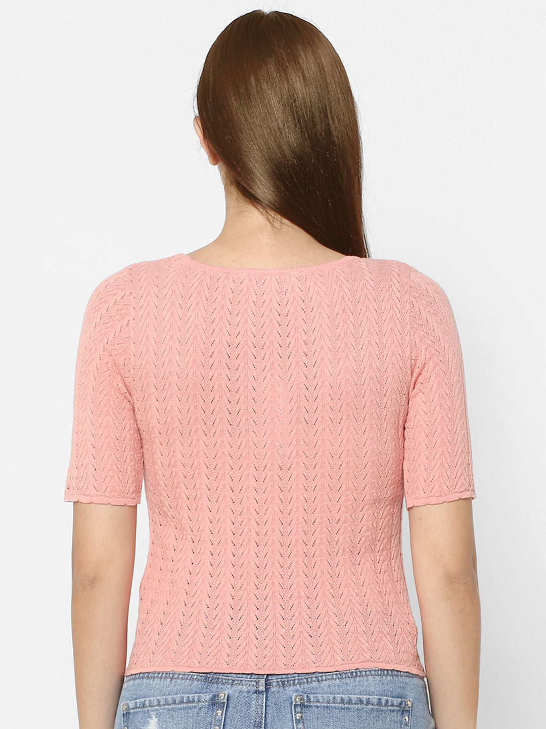 Peach Knit Top