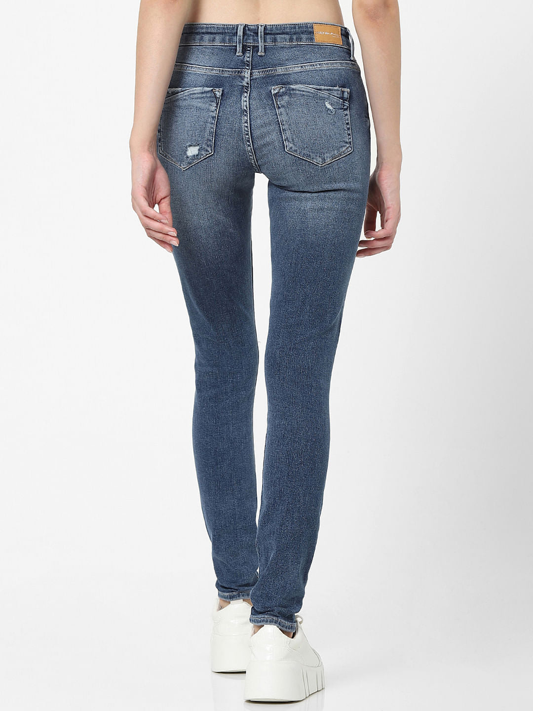 Blue Ripped Skinny Jeans