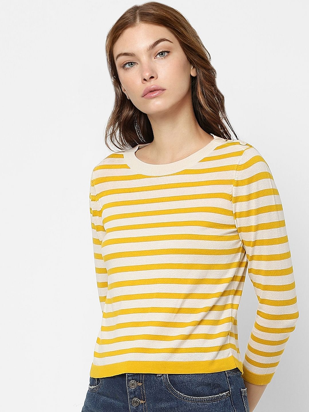 Yellow Striped Top