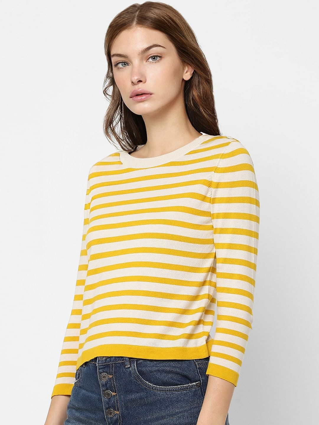 Yellow Striped Top