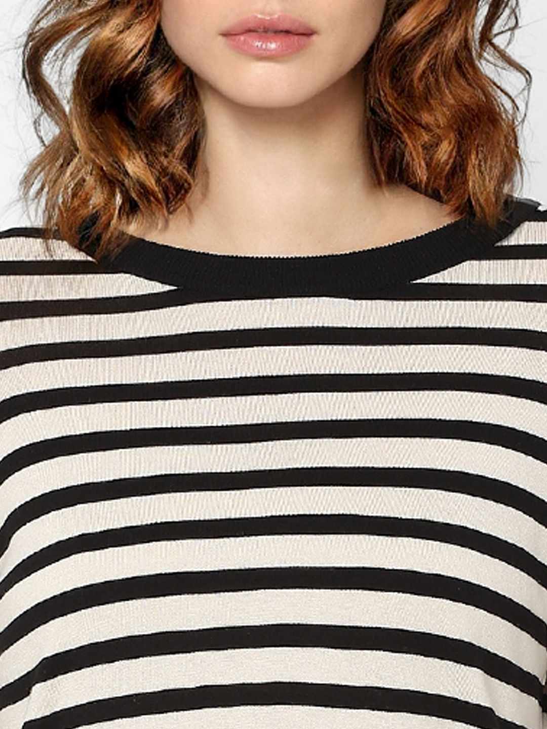 Beige Striped Pullover