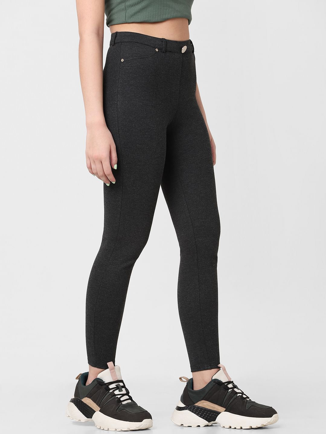 Dark Grey High Rise Leggings