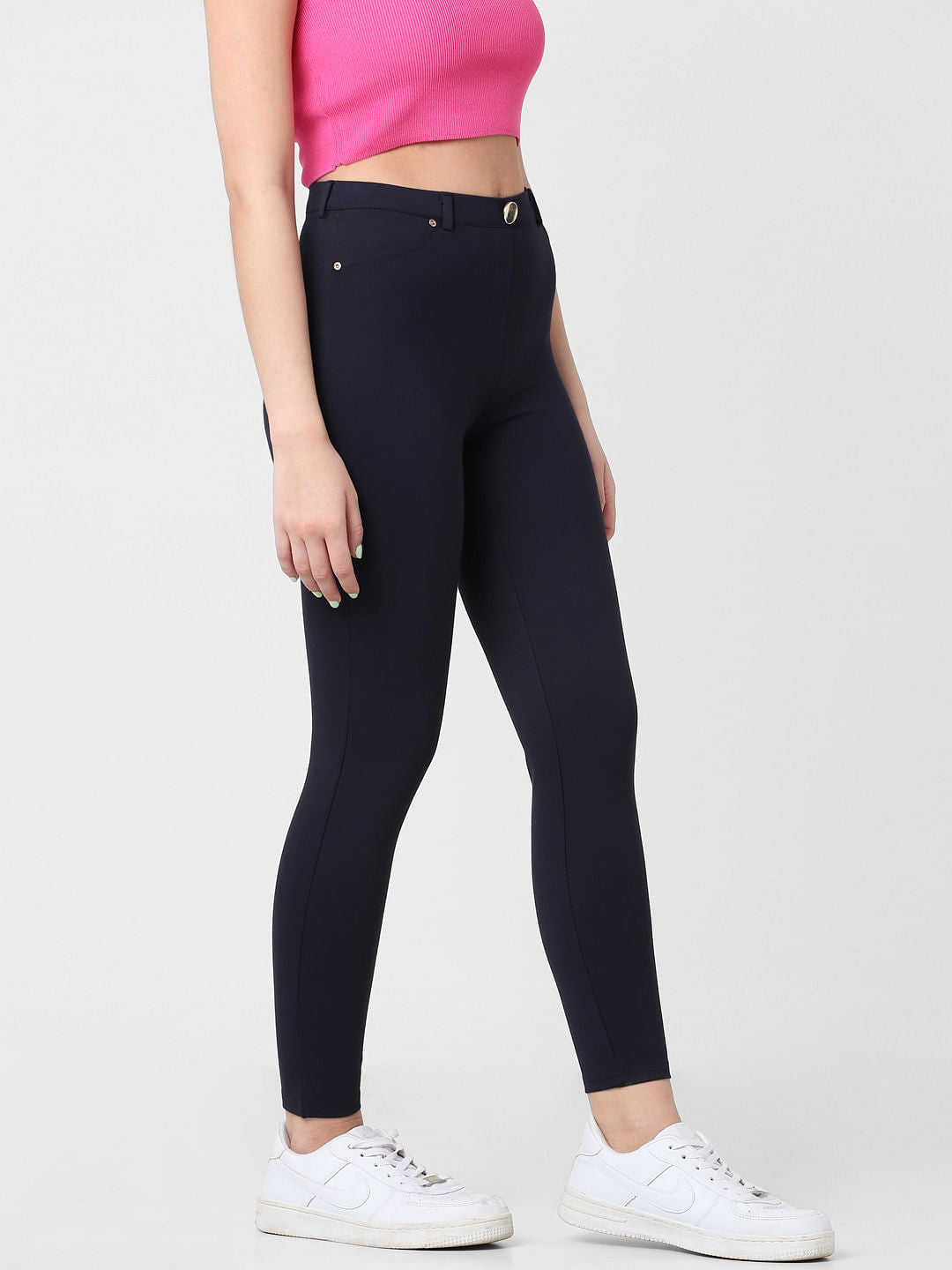 Navy Blue High Rise Leggings