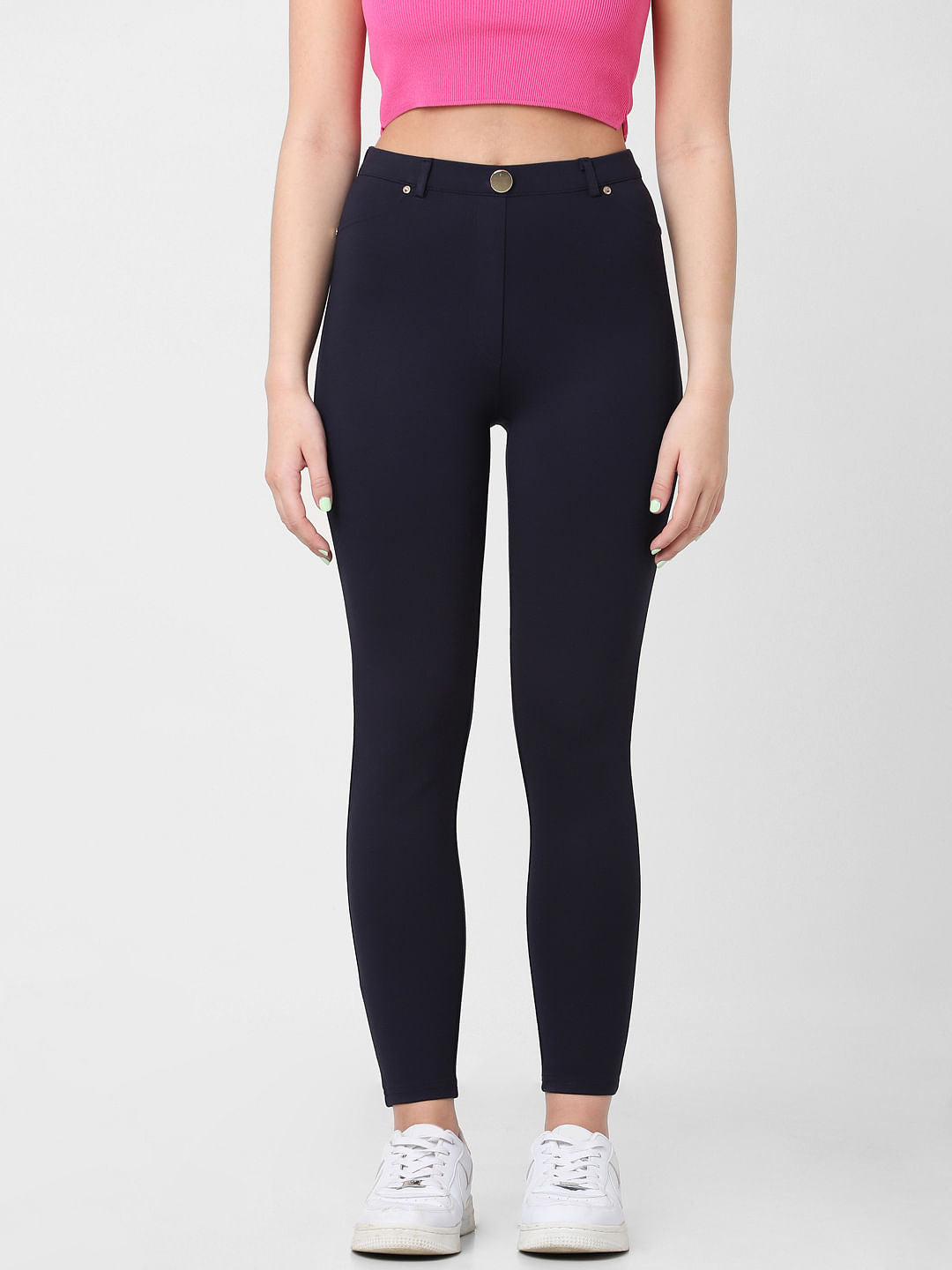 Navy Blue High Rise Leggings