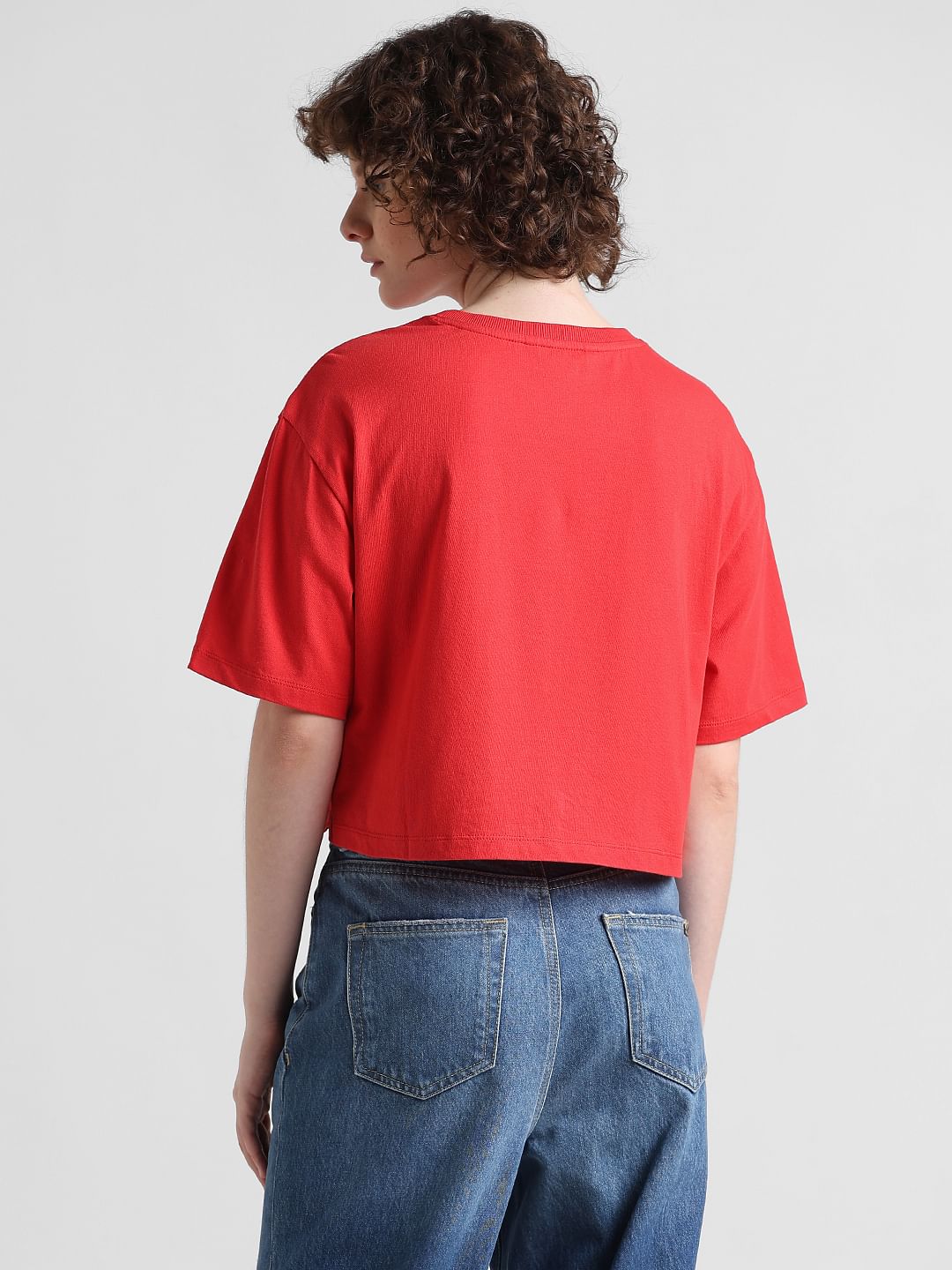 Red Schiffli Detail T-Shirt