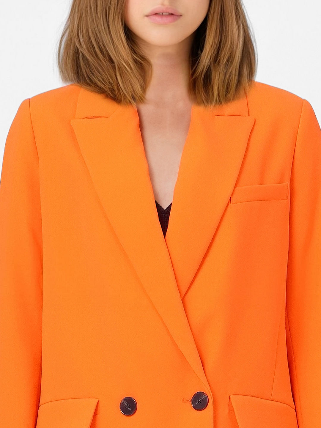 Orange Oversized Blazer