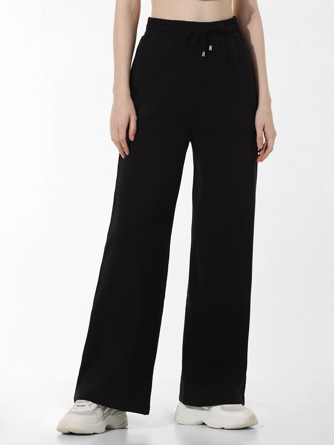 Black High Rise Flared Sweatpants