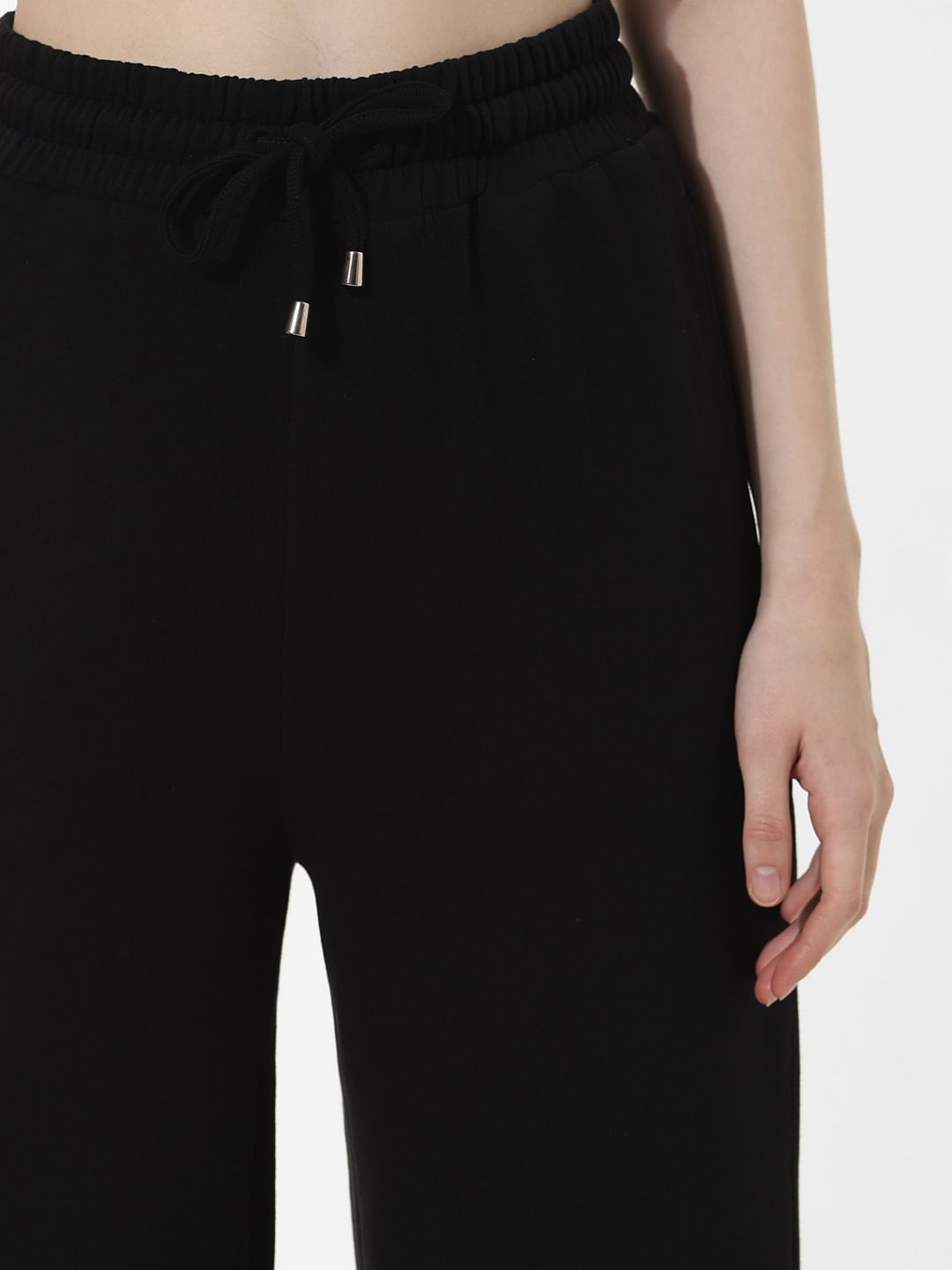 Black High Rise Flared Sweatpants