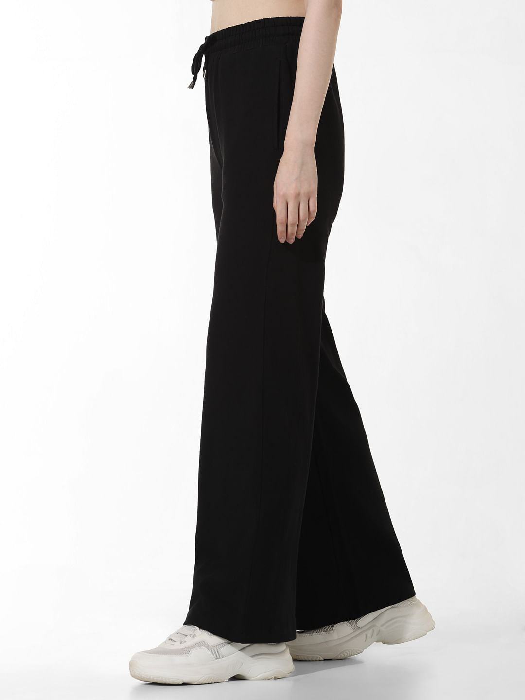 Black High Rise Flared Sweatpants