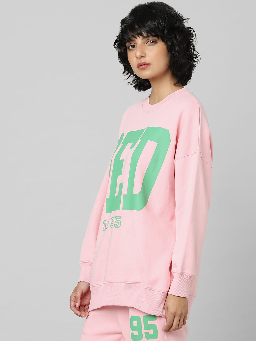Pink Co-Ord Oversized Sweatshirt