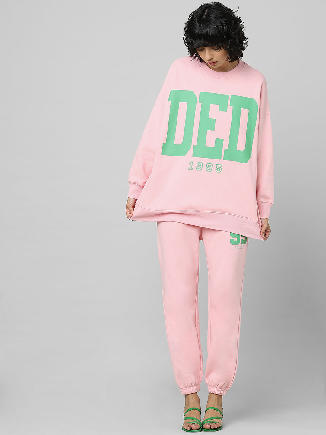 Pink Co-Ord Oversized Sweatshirt