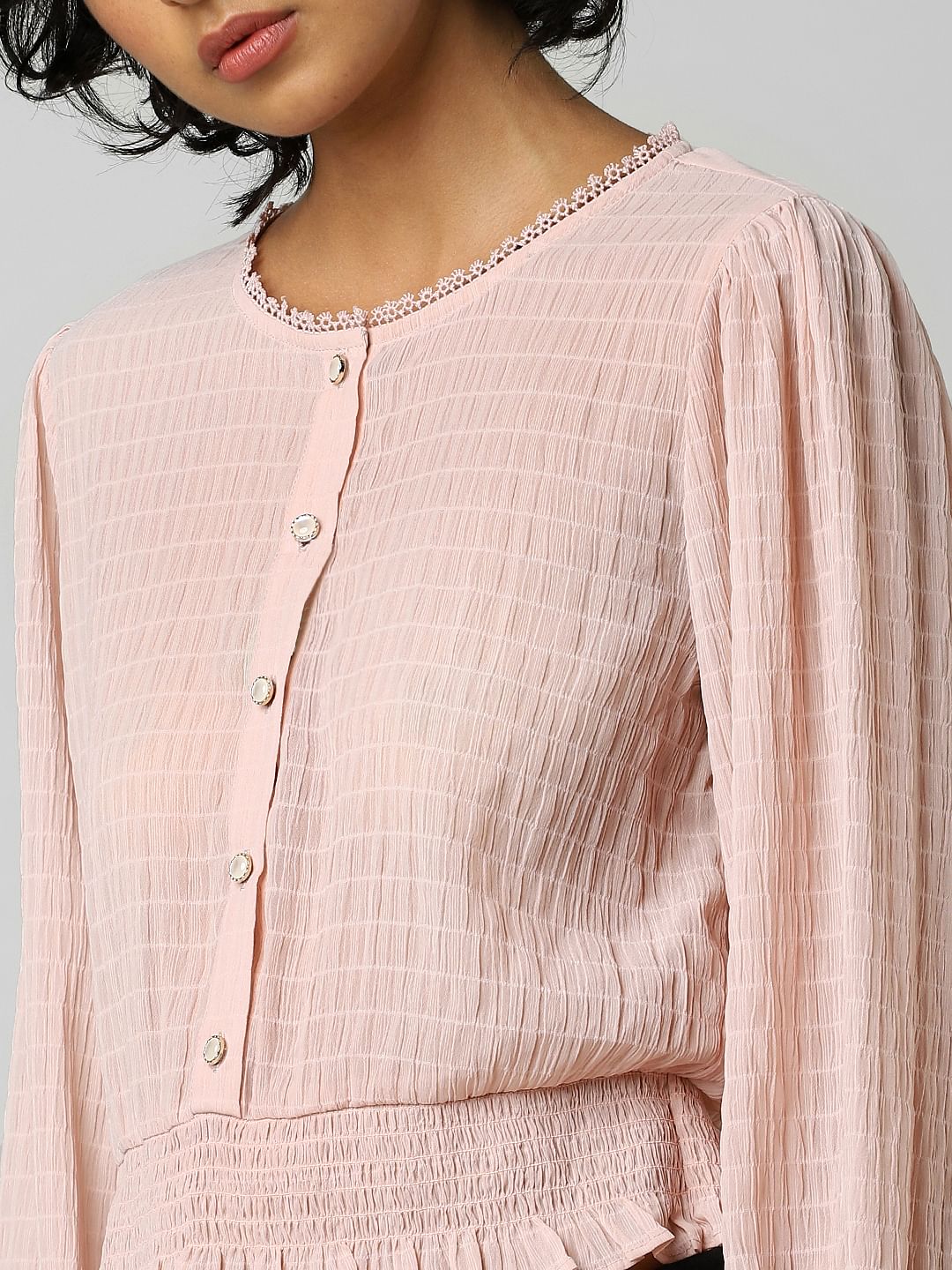 Pink Textured Top