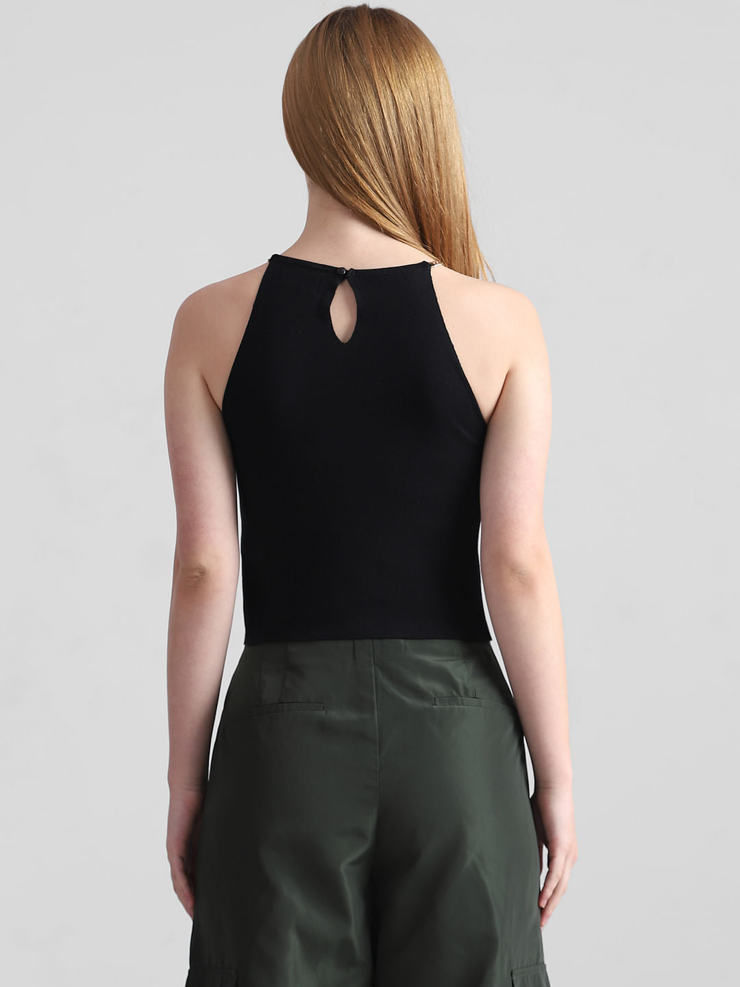 Black Chain Detail Tank Top