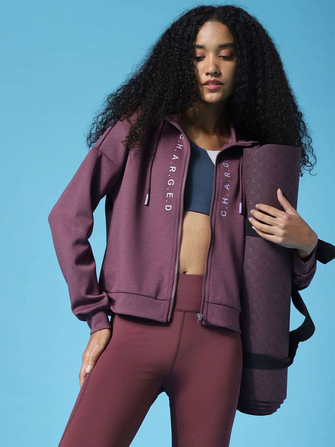 Play Purple High Neck Training Jacket