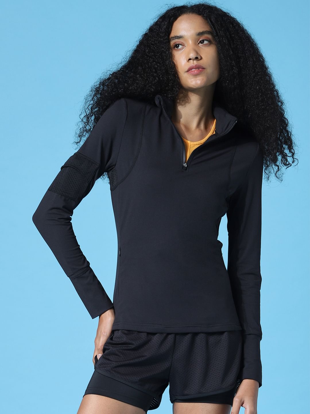 Play Black High Neck Training Top