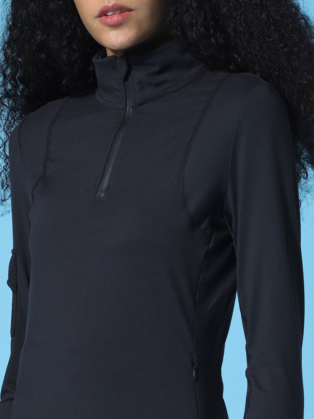 Play Black High Neck Training Top