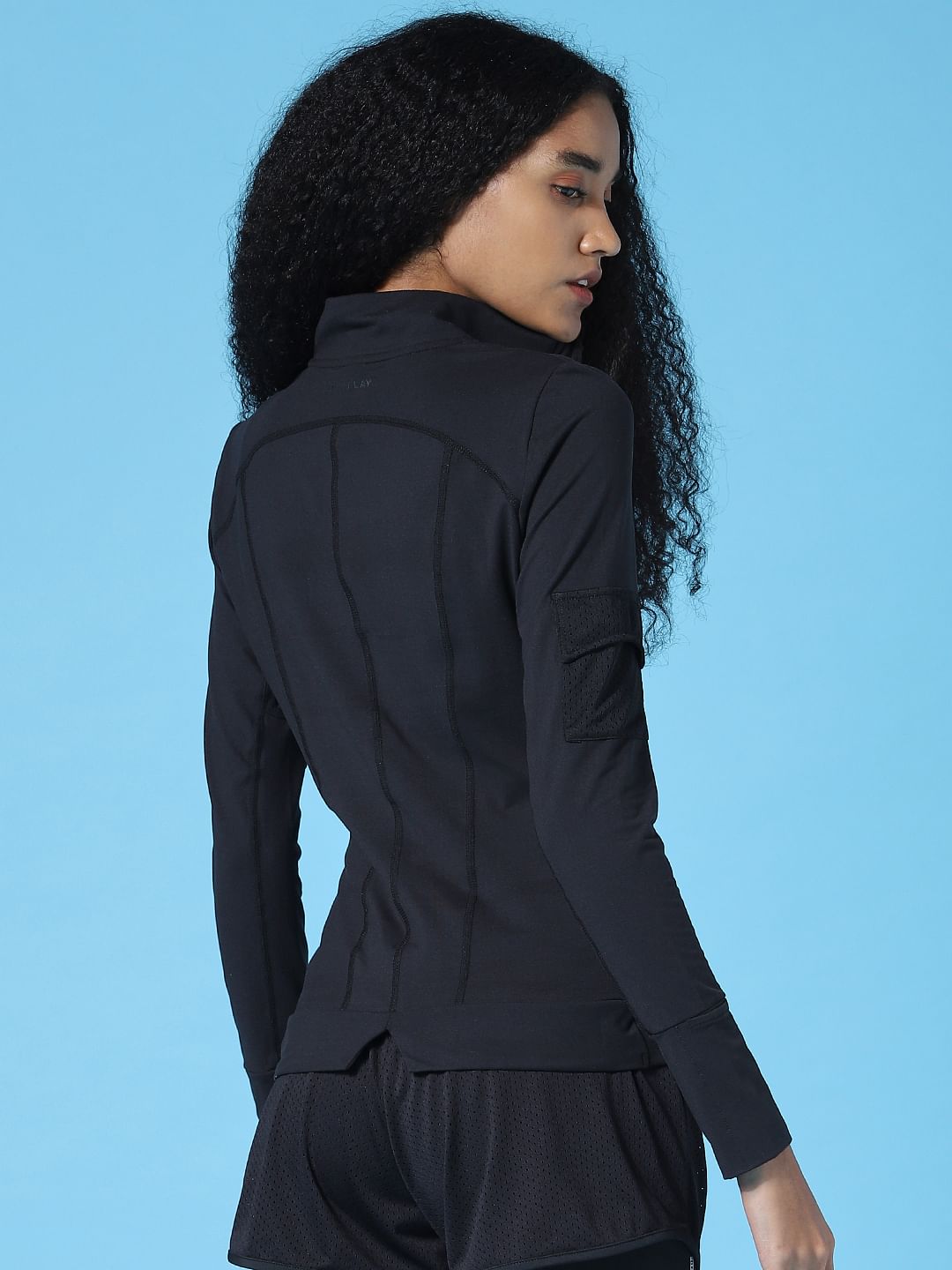 Play Black High Neck Training Top