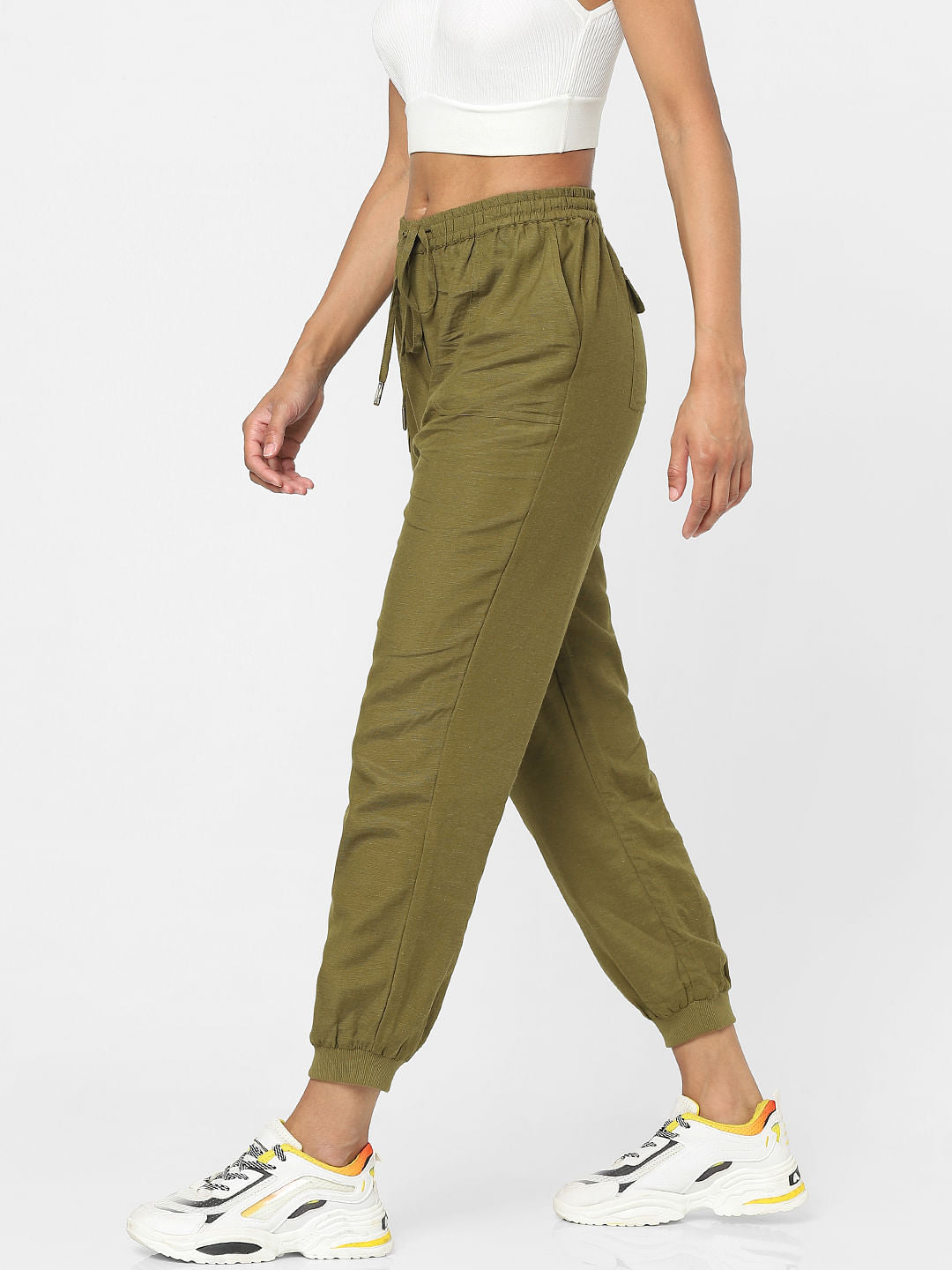 Green Mid Rise Joggers