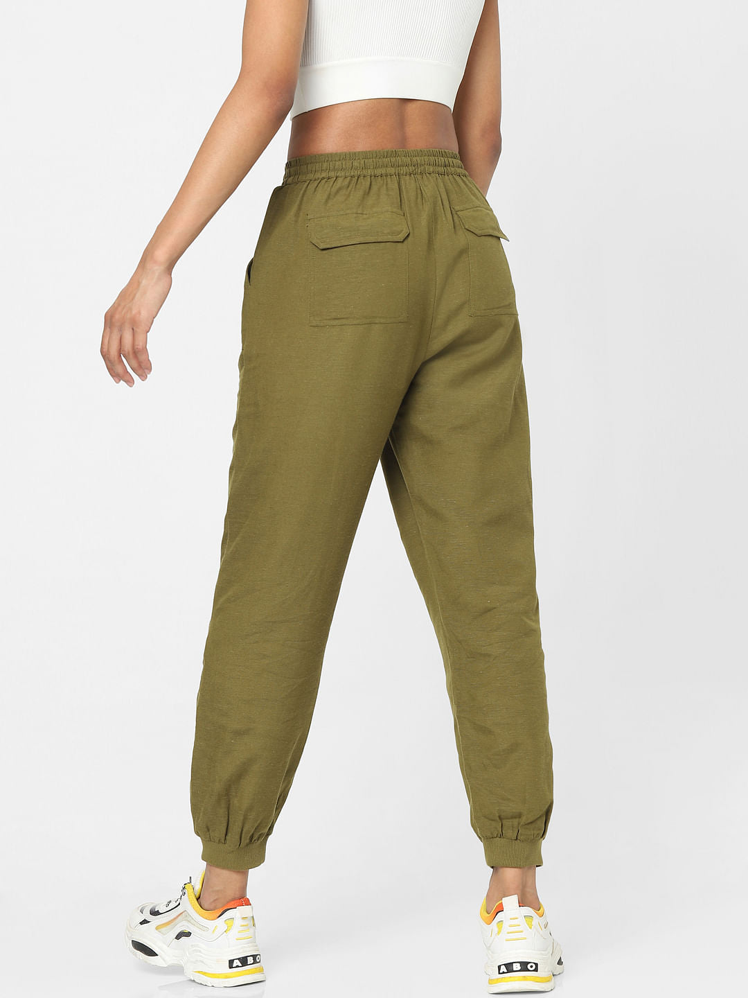 Green Mid Rise Joggers