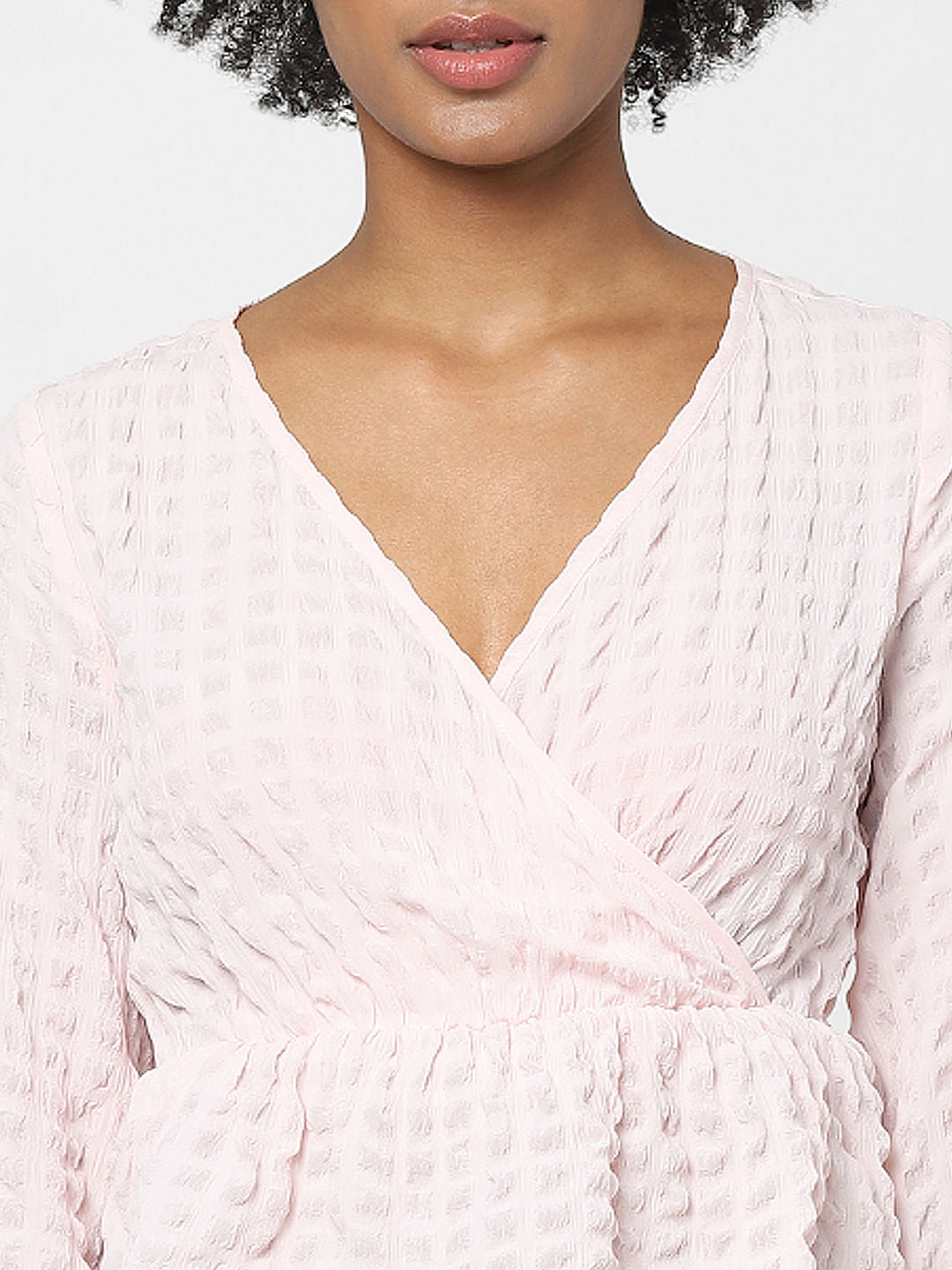 Pink Peplum Crop Top