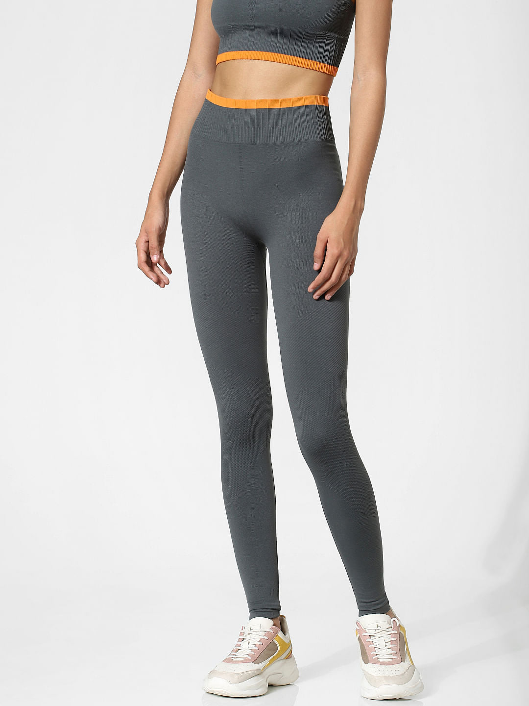 Dark Grey High Rise Co-Ord Training Tights
