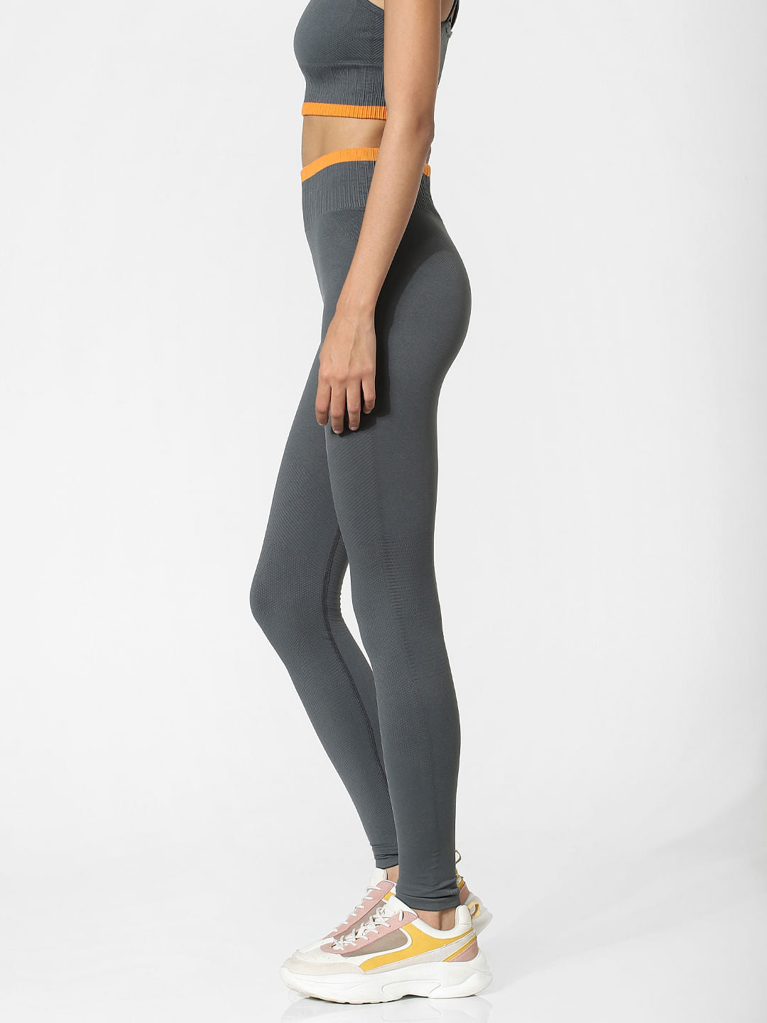 Dark Grey High Rise Co-Ord Training Tights