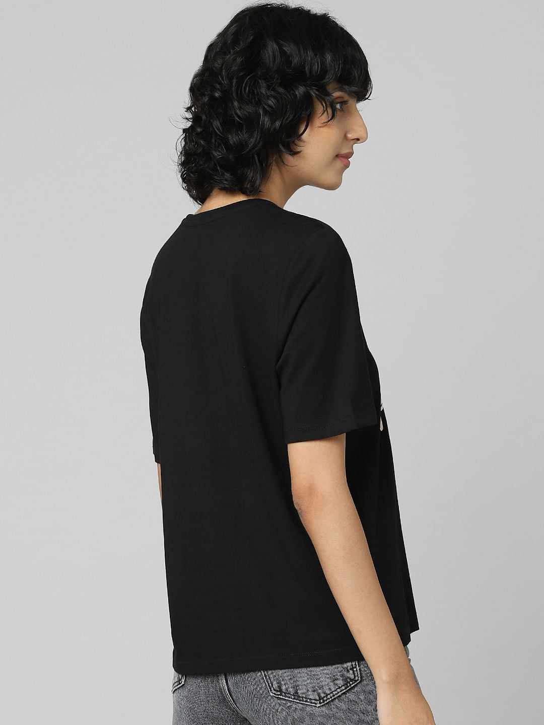 Black Graphic Print T-Shirt