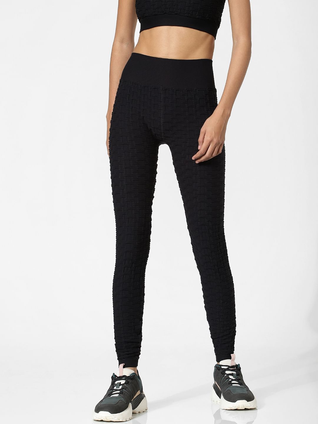 Black High Rise Structured Training Tights