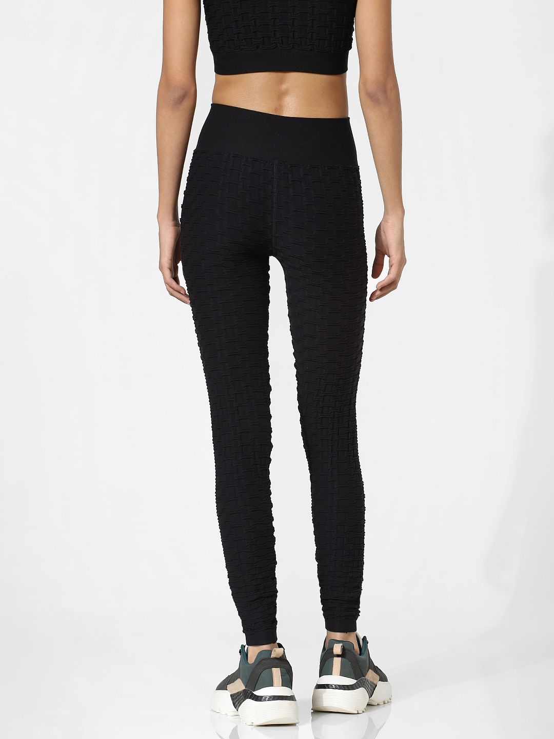 Black High Rise Structured Training Tights