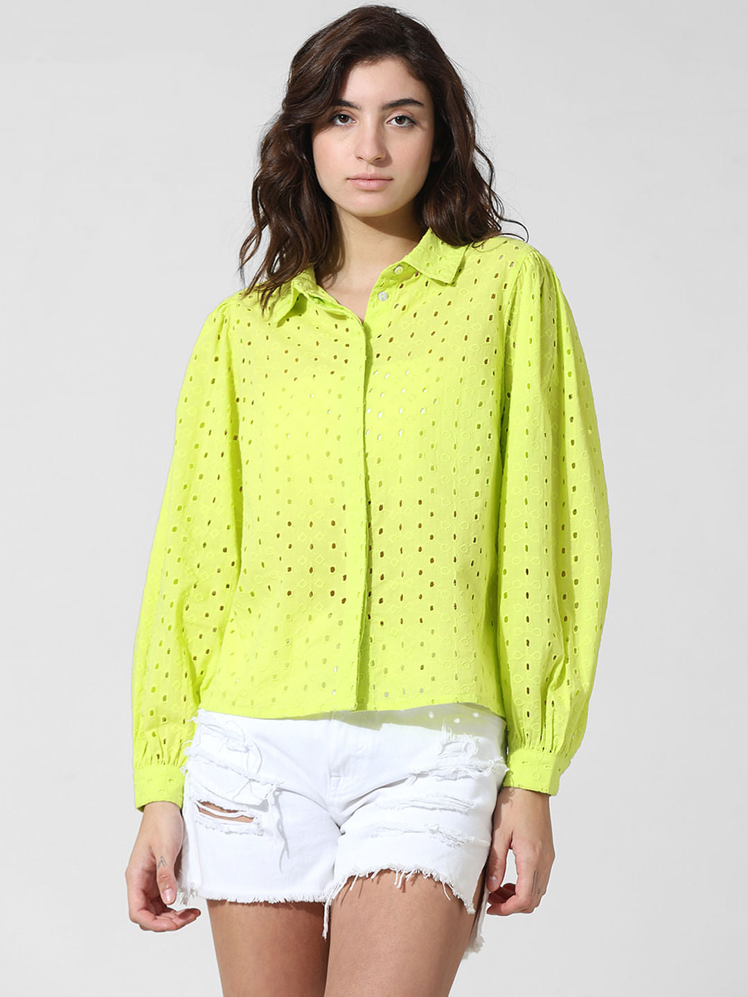 Green Schiffli Shirt