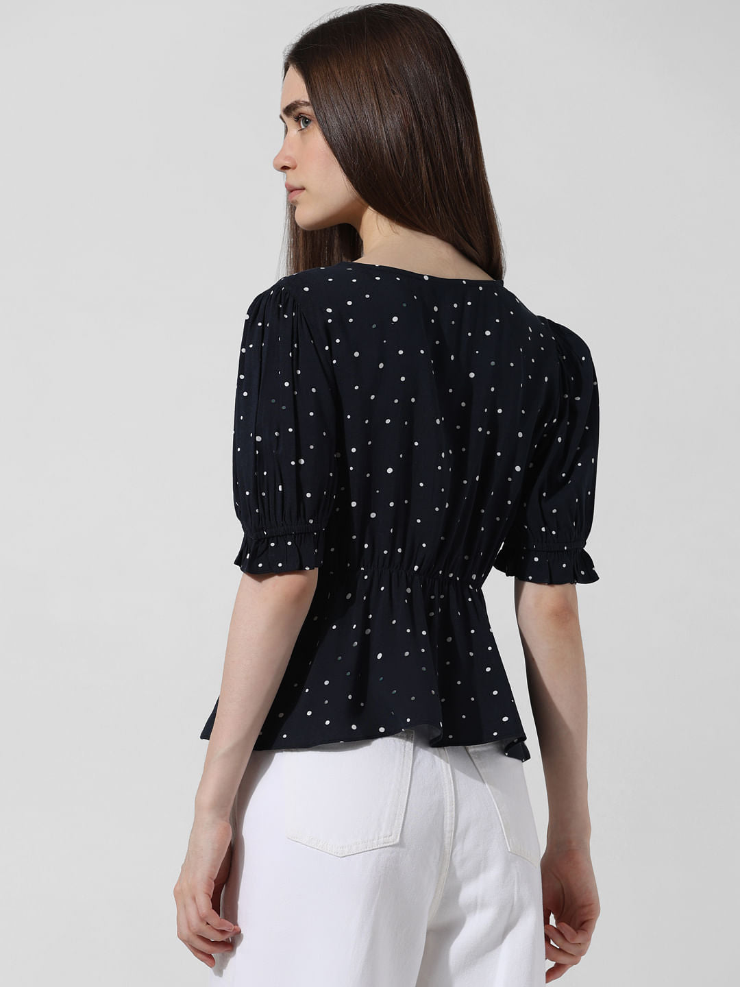 Black Polka Dot Top