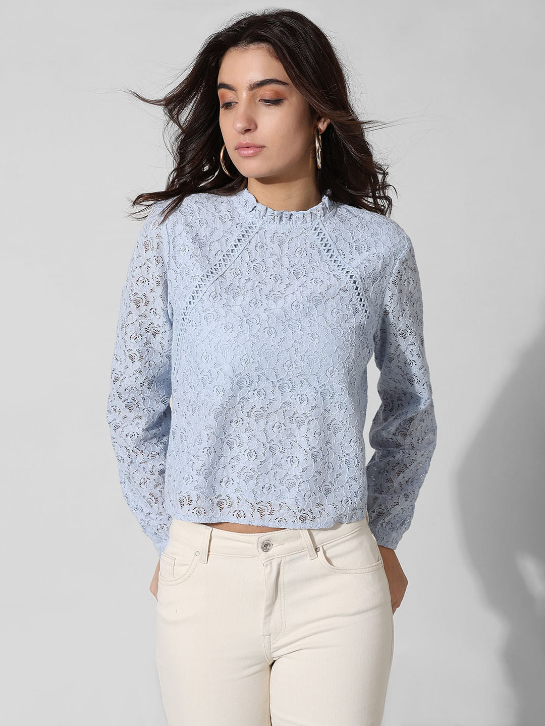 Light Blue Lace Top