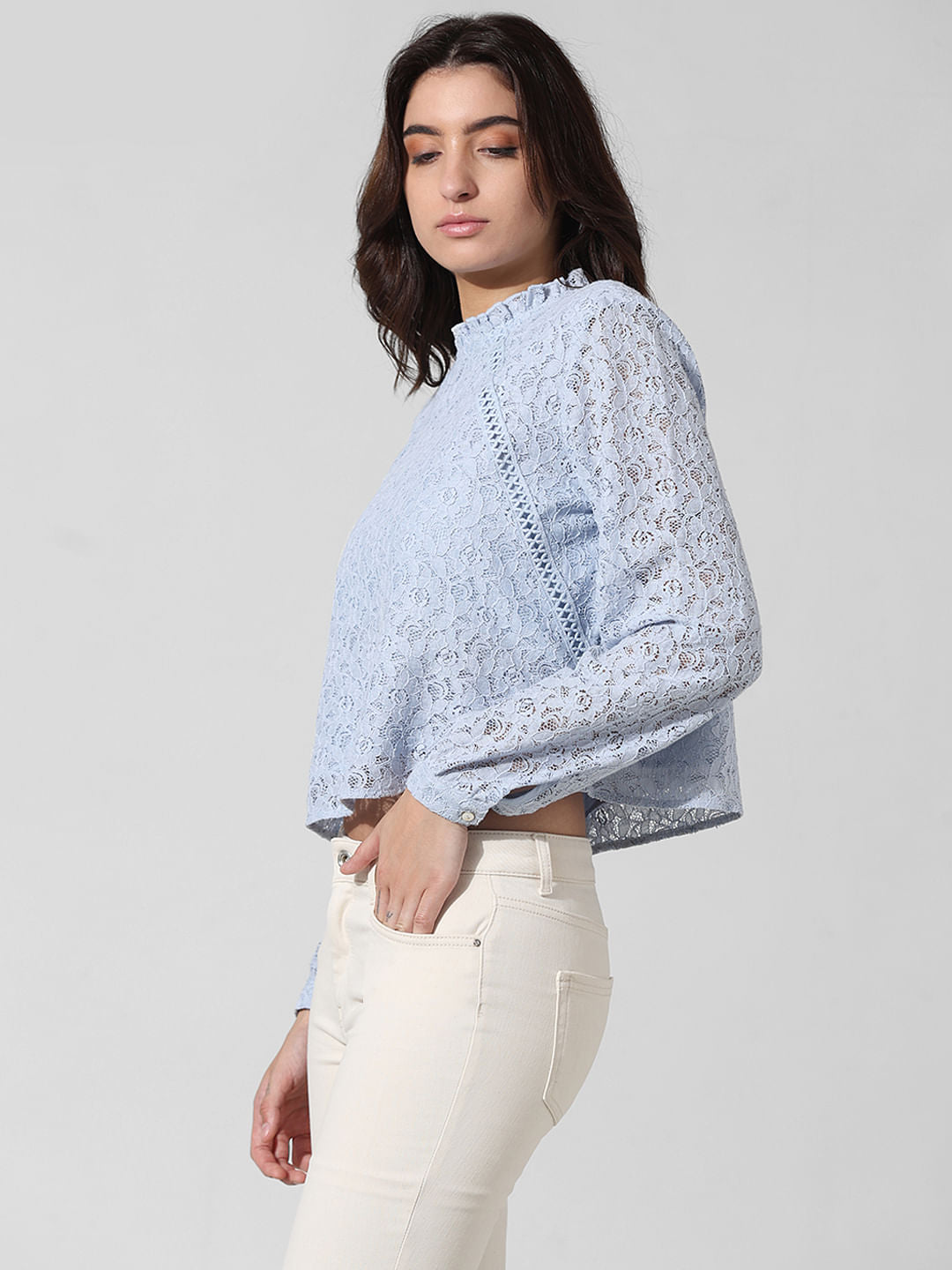Light Blue Lace Top