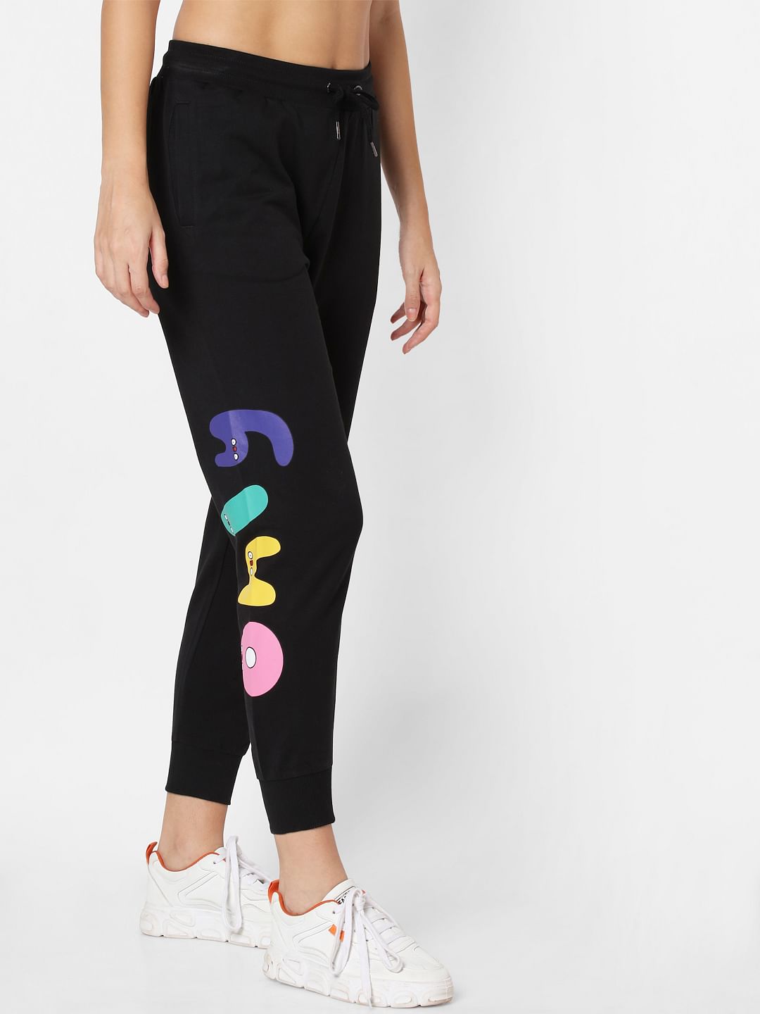 Only X Flabjacks Black Mid Rise Joggers