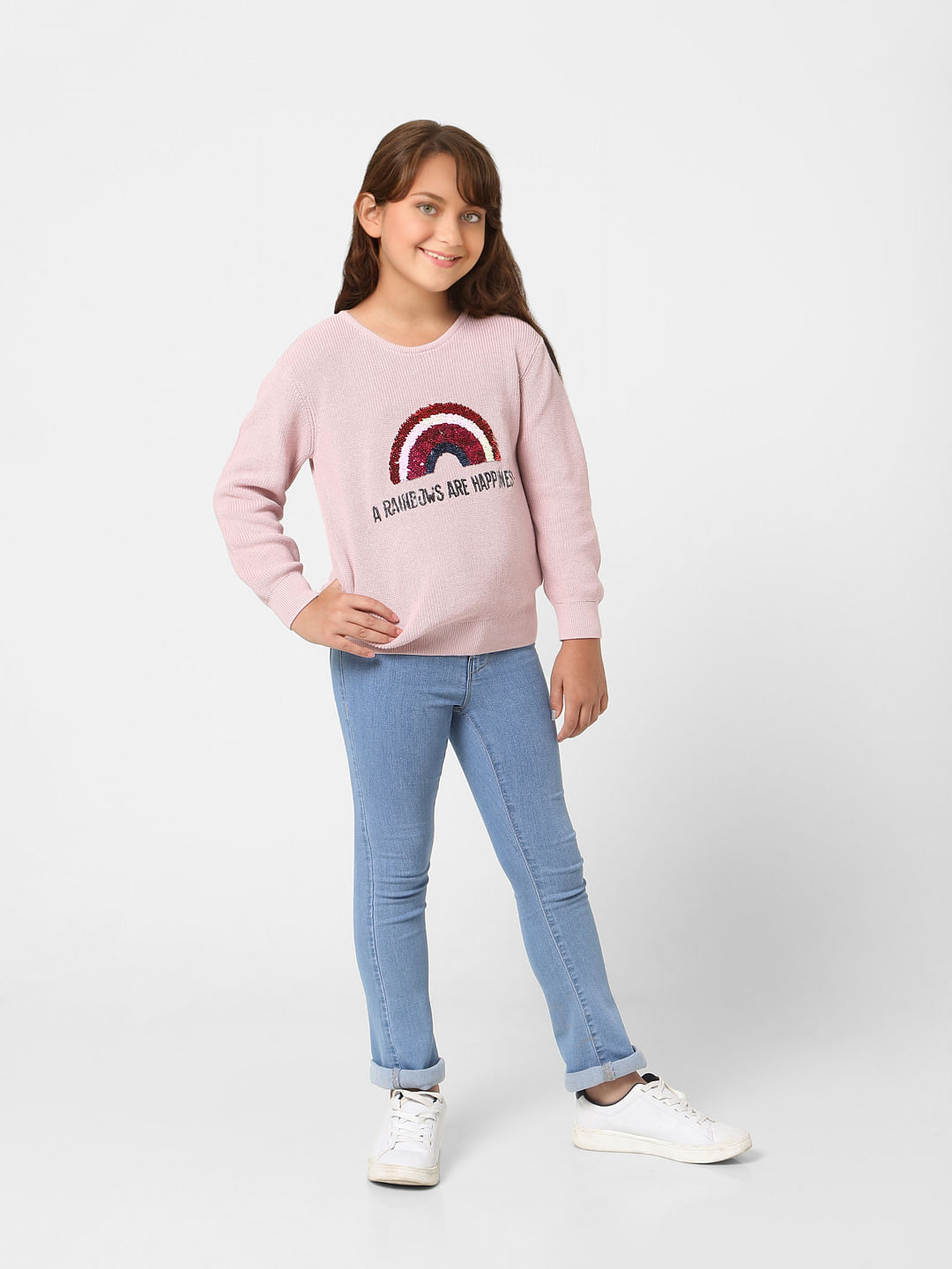 Pink Sequin Detail Pullover